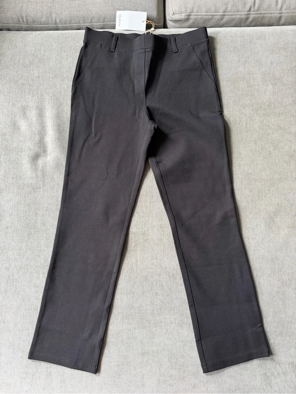 NWT Quince Ultra Stretch Ponte Straight Leg Pants S Black